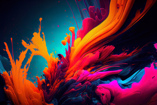 Abstract Bright And Vivid Colours Background.  
Digitally Generated AI Image