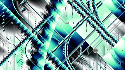 Abstract digital fractal pattern. Horizontal background with aspect ratio 16 : 9