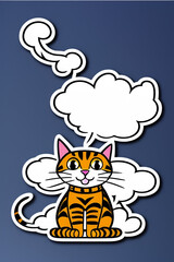 cute cat cartoon art 
