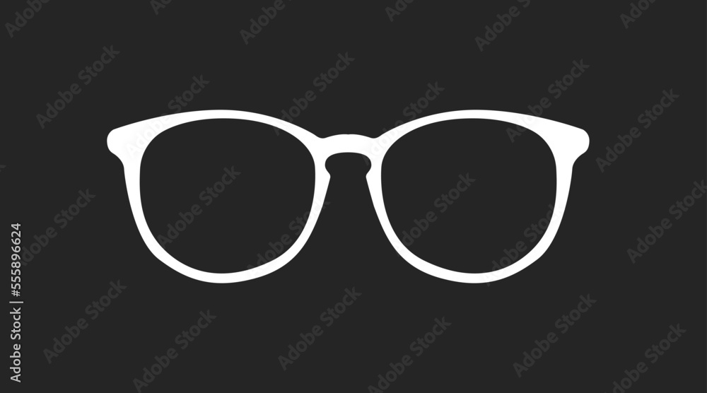 Canvas Prints glasses vector illustration. vector isolated black and white editable illustration of glasses frame