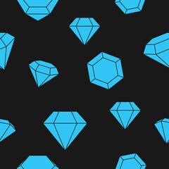 seamless pattern with diamonds (crystals)