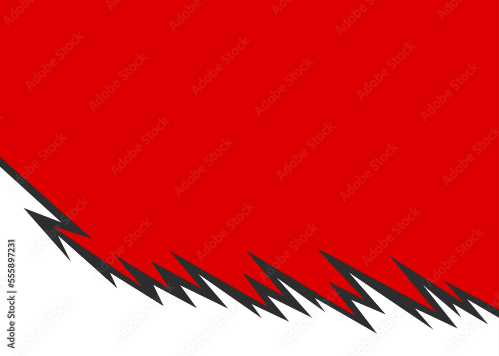 Poster abstract background with jagged spike pattern and with some copy space area