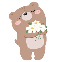 Naklejka premium Daisy Bear