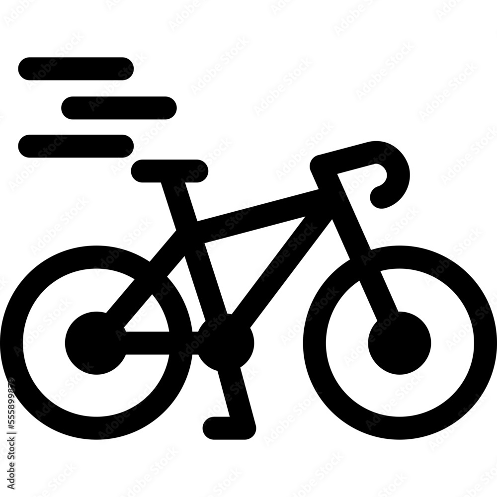 Sticker bicycle icon