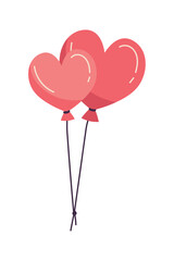 hearts shaped balloons