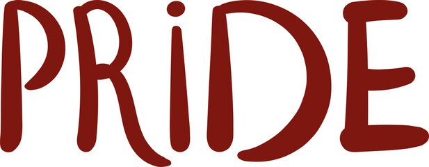 Gender Doodle Lettering.  Inscription Pride. LGBT symbol