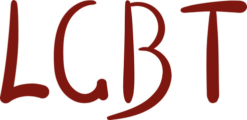 Obraz premium Gender Doodle Lettering. Inscription. LGBT symbol