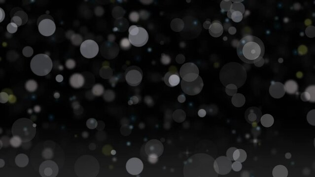 Abstract glitter lights black background. Seamless looping video footage. (018_black)
