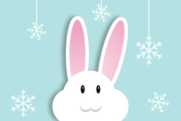 easter bunny theme cute background