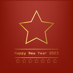 Fototapeta premium Merry christmas and happy new year 2023. Greeting card. vector.