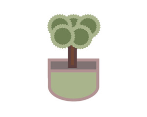 Potted plant icon used to grow your home