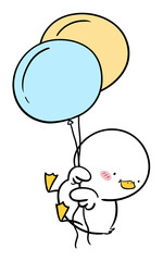 Duck and balloon
