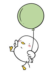 Duck and balloon