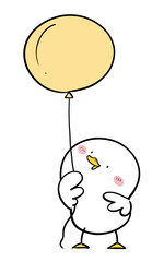 Duck and balloon