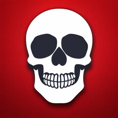 Obraz premium Skull logo icon vector illustration 