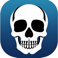 Skull logo icon vector illustration 