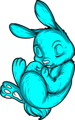 sleeping rabbit illustration