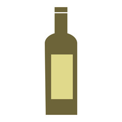 wine bottle with label