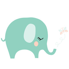 elephant with butterfly