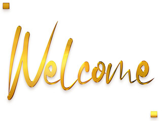 Welcome Text Gold Typography Text Style