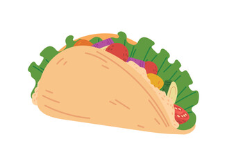 taco with vegetables