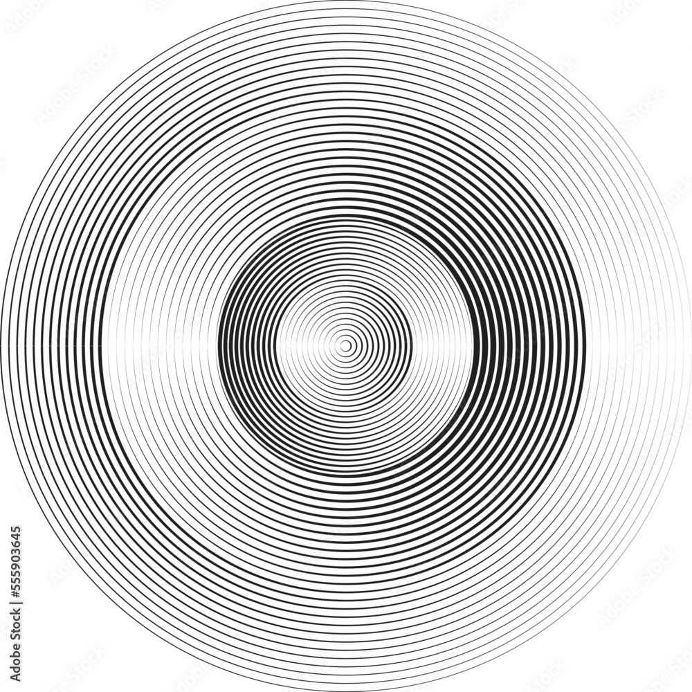Poster lines in circle form . spiral vector illustration .technology round logo . design element . abstract