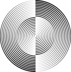 Lines in Circle Form . Spiral Vector Illustration .Technology round Logo . Design element . Abstract Geometric shape .
