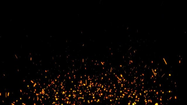dust particles fire sparks overlay background loop