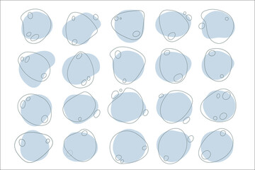 Abstract fluid banners set, graphic elements with smooth line shapes, flowing design, modern abstract geometric lines.