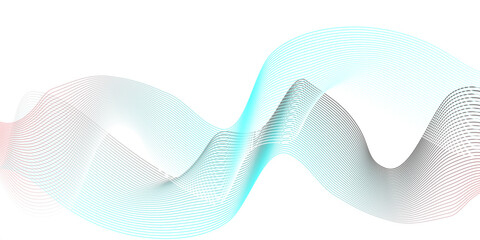 Abstract blue paper wave background and abstract gradiant and white wave curve lines banner background design. Vector illustration. Modern template abstract design flowing particles wave.