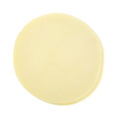 Provolone Cheese On White Background