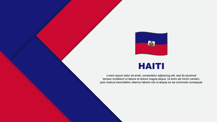 Haiti Flag Abstract Background Design Template. Haiti Independence Day Banner Cartoon Vector Illustration. Haiti