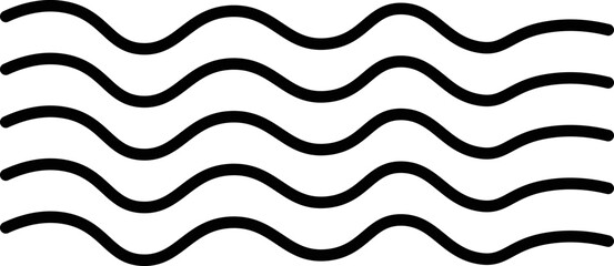 Sea waves icon vector. Simple wave sign
