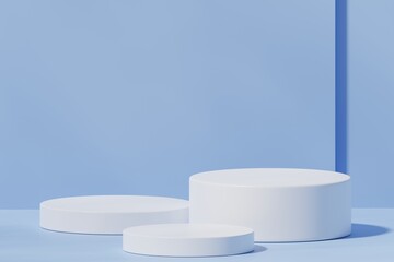 Scene with a podium for product presentation, 3d rendering