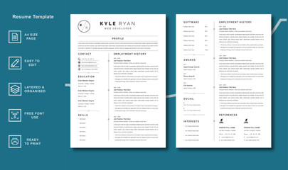 New resume template 2023 Minimal cv format for freshers/cv examples for students/resume layout
