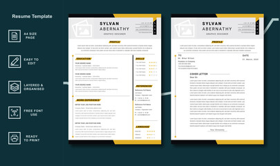 New clean resume template 2023/resume template illustrator/resume template minimal