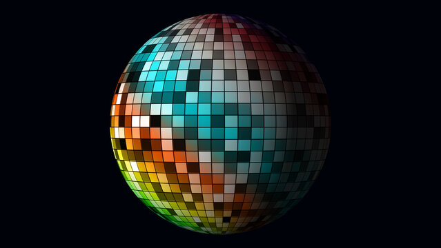 Abstract ball for website. mirror disco ball  illustration.