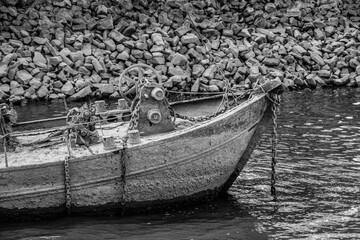 Wrack des Aalschokkers Conny am Silbersee in Dormagen