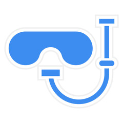 Diving Mask Icon Style