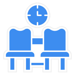 Fototapeta premium Waiting Room Icon Style