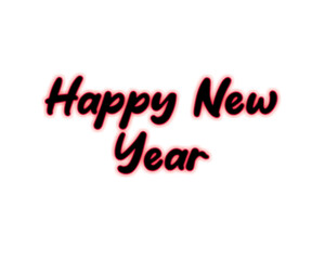 Happy New year text sign symbol blue color for design elements new year 2023 concept 