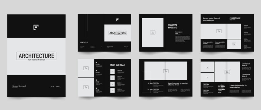 architecture portfolio & interior portfolio layout template. multipurpose portfolio 