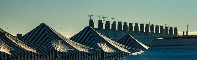 chimneys in a row
