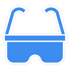 Safety Glasses Icon Style