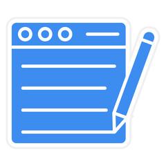 Obraz premium Blogging Icon Style