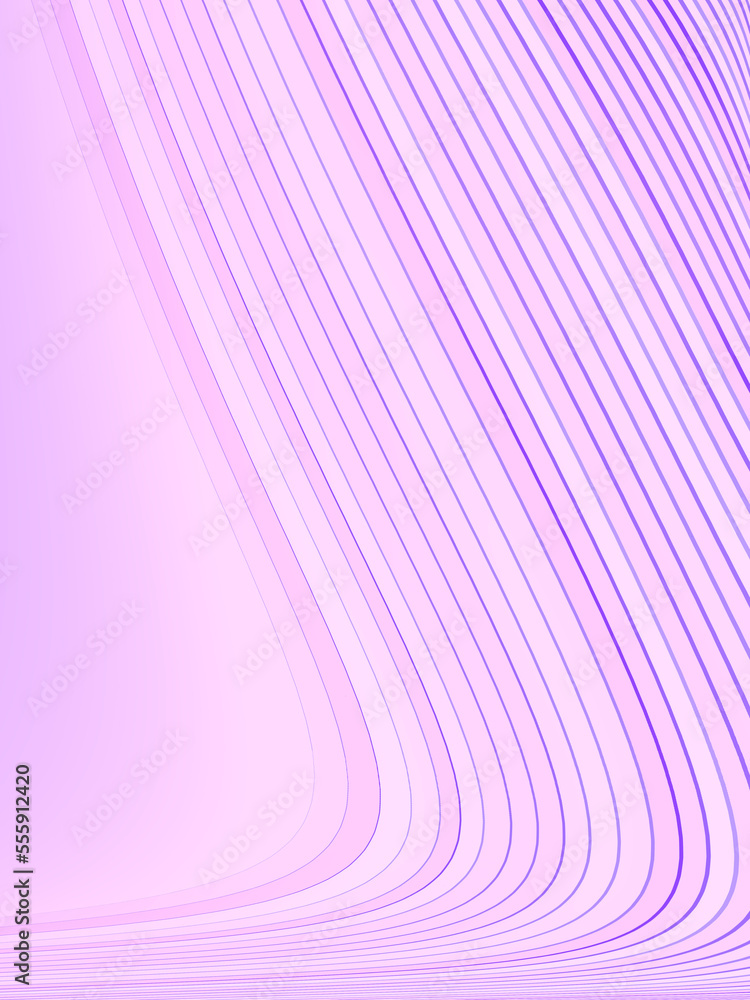 Leinwandbilder Digital illustration of simple twisted geometric shapes with a pink gradient. 3d rendering abstract background