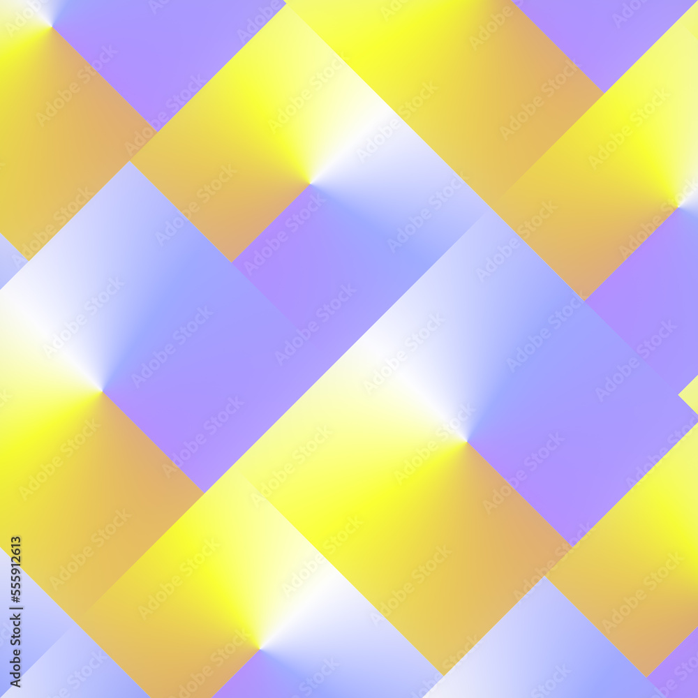 Poster geometric background with trendy neon color gradient. abstract cover design. 3d rendering digital il