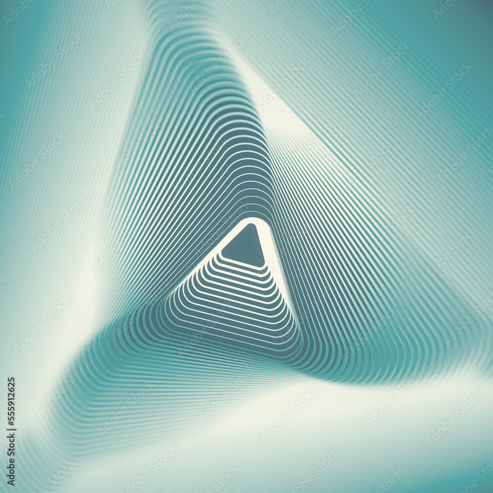 Aufkleber Abstract linear pattern. Line art. Creative design background. 3d rendering digital illustration