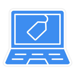 Laptop Sale Icon Style