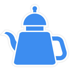 Obraz premium Tea Pot Icon Style